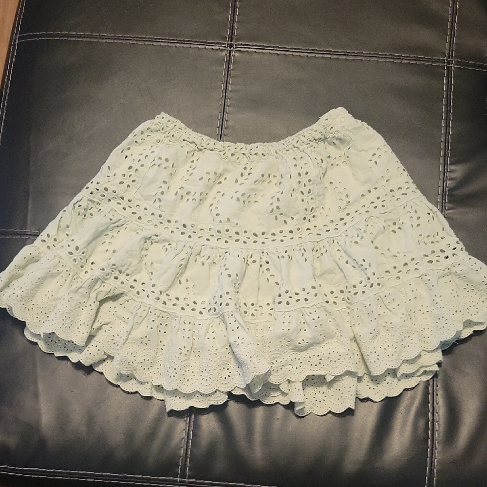 Altard State Green Eyelet Lace Green Skirt Size Medium